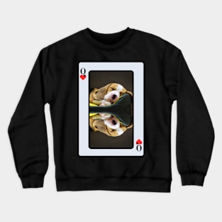 Beagle Queen Of Hearts Crewneck Sweatshirt